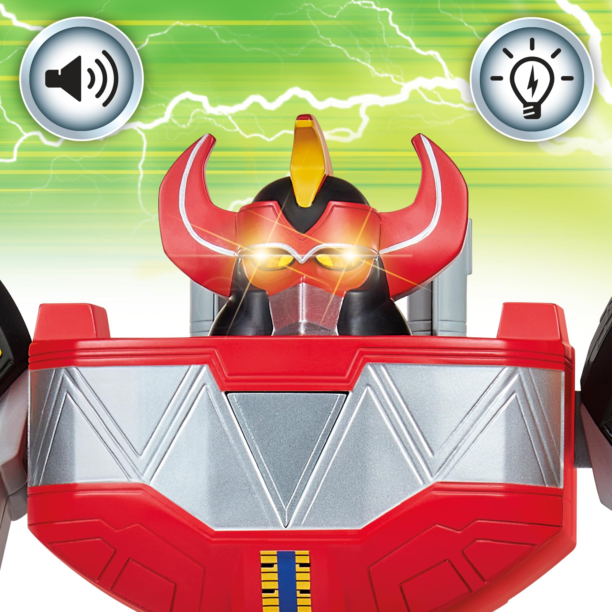 Power Rangers, Gigantyczna przegubowa figurka z akcesoriami i funkcjami elektronicznymi, 30 cm, model Megazord, dla dzieci od 4 lat, PWG01