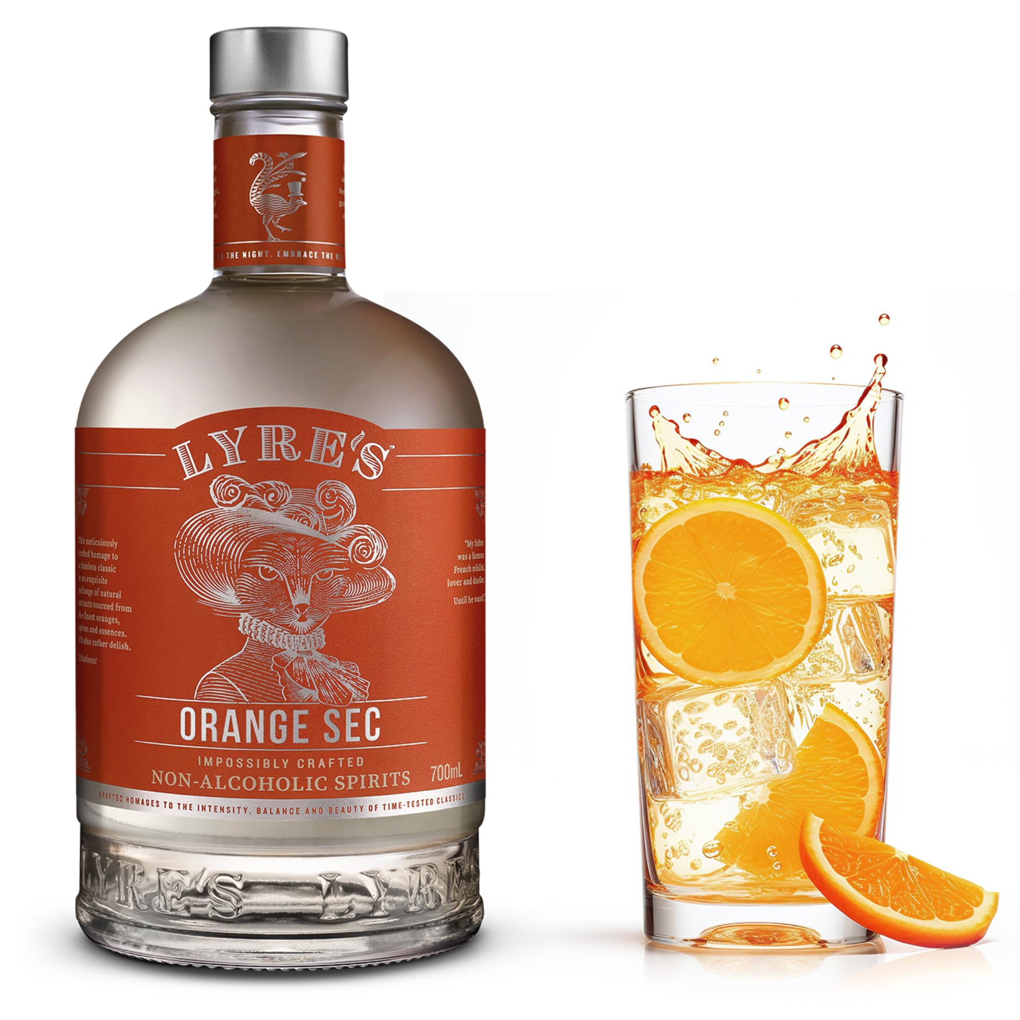 Lyre's Non Alcoholic Orange Sec, Award Winning Alcohol Free Triple Sec Alternative, Low Calorie, Vegan, Spirit for Margaritas, Cosmopolitans & Mai Tai Mocktails (700ml)