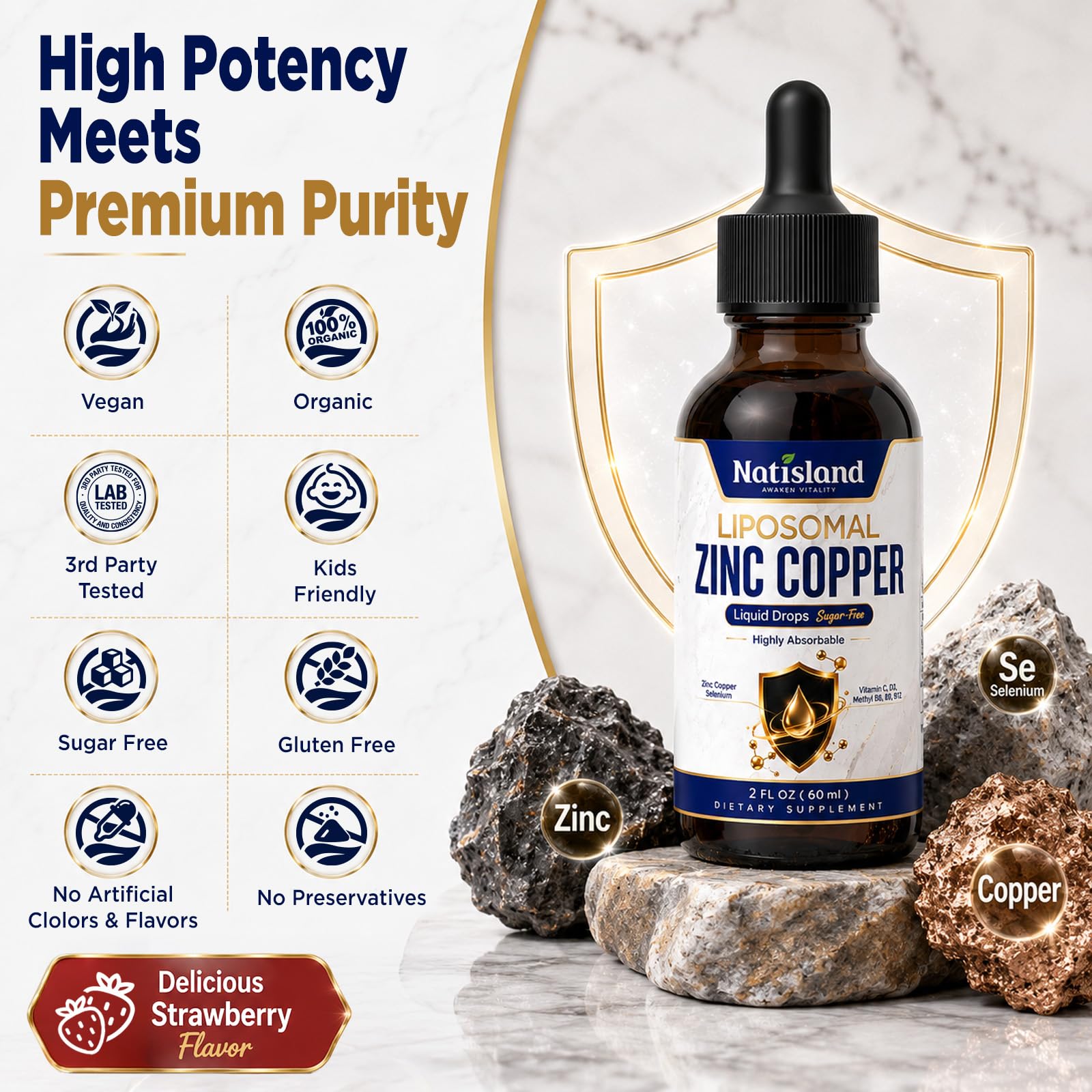 Liposomal Zinc Picolinate 30mg Copper Selenium Liquid Drops for Adult & Kid — Amazon image 7