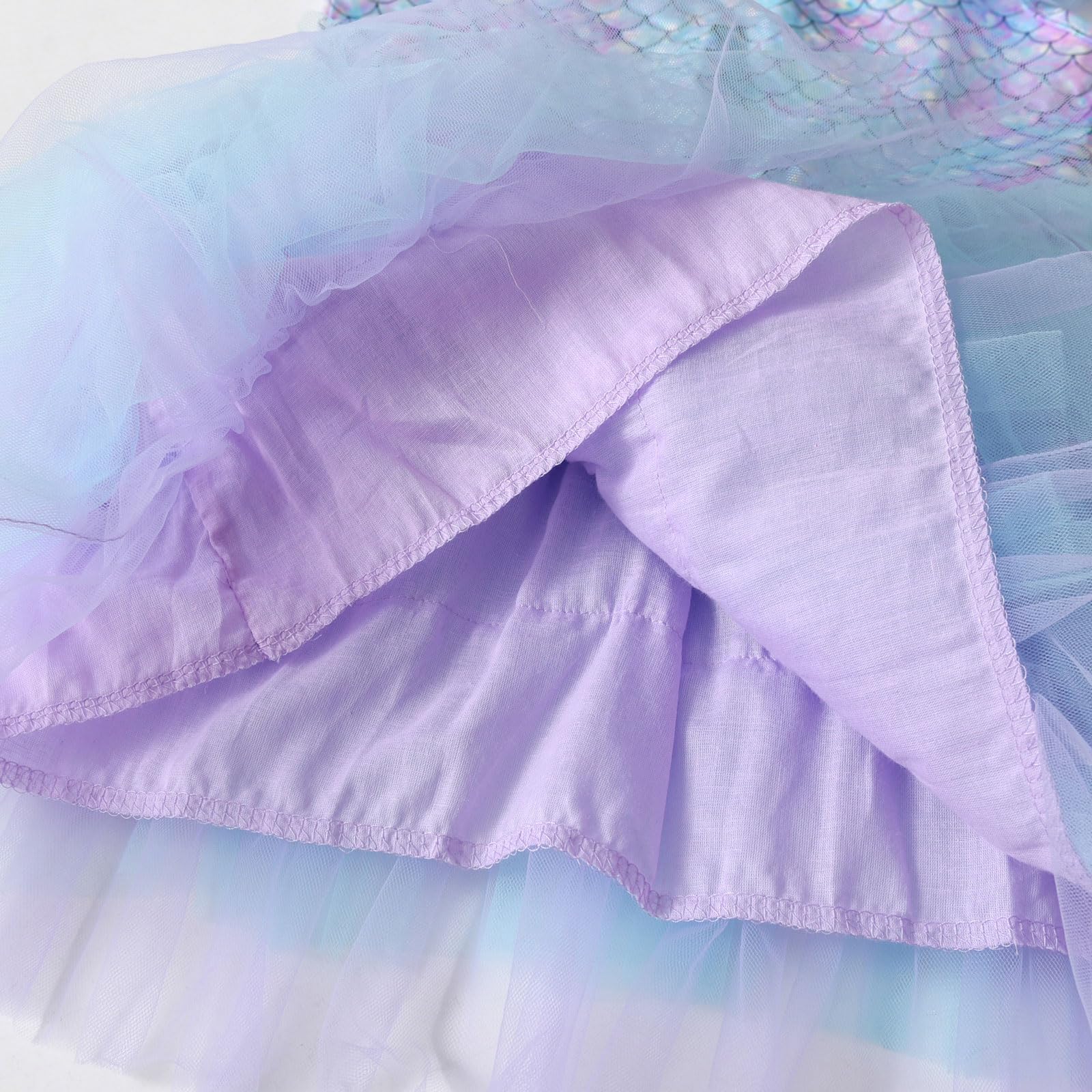 VIKITA Vestito Ragazze Principessa Sirena Colorata Costume Abiti