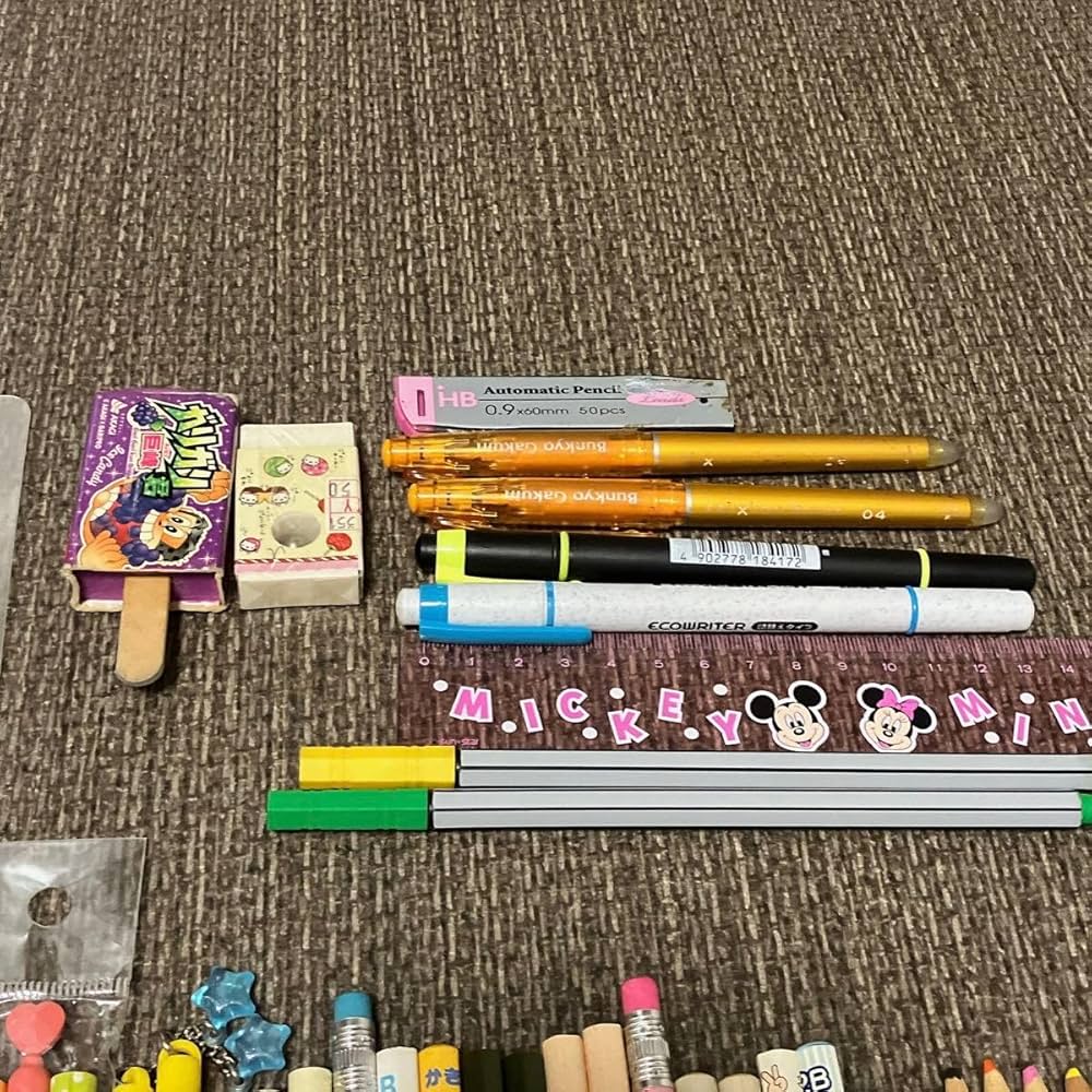 Amazon | 年代物平成レトロ筆箱鉛筆色鉛筆ペンなどの小物文房具