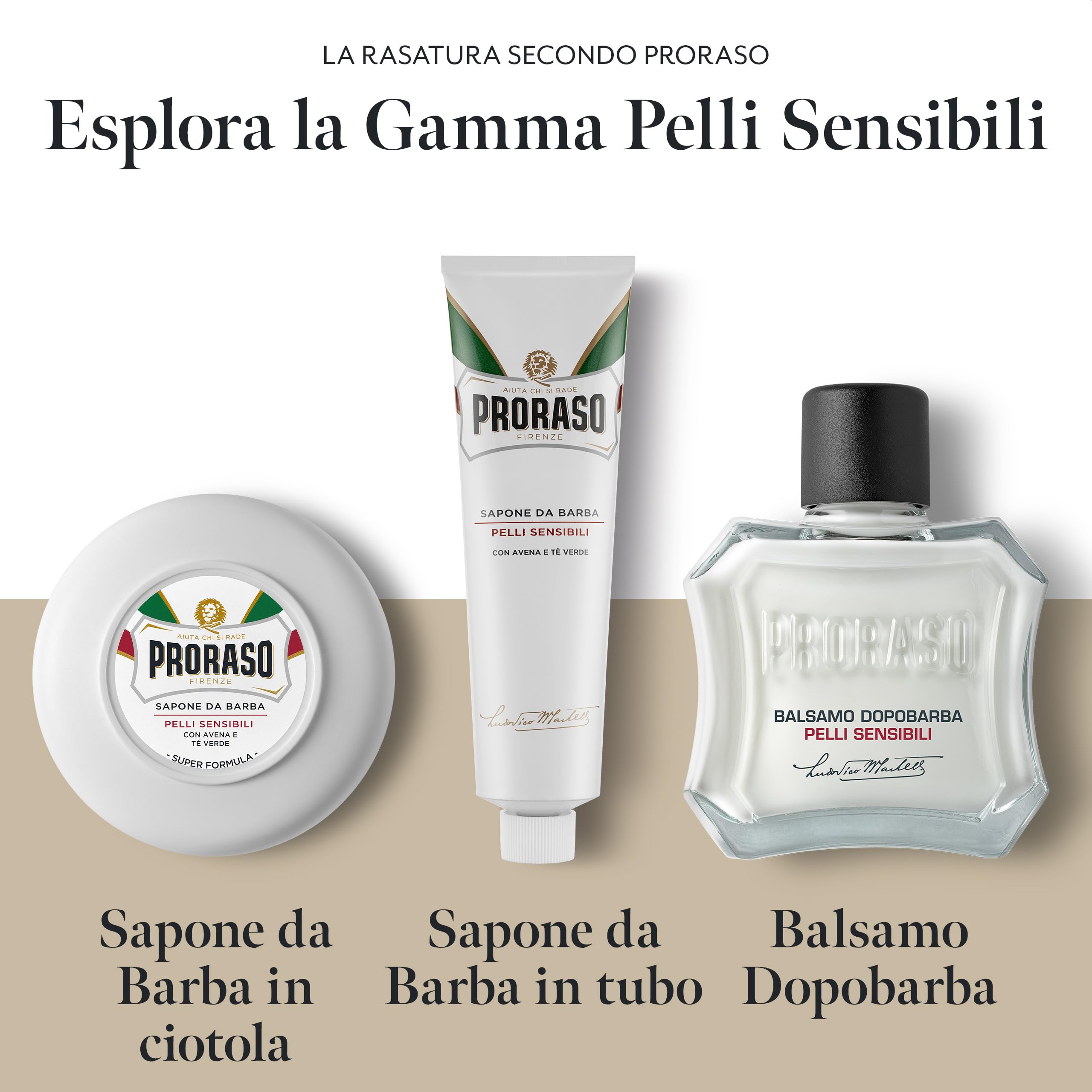 Proraso - Sapone da Barba, Pelli Sensibili, Anti-Irritaizone - 150 ml