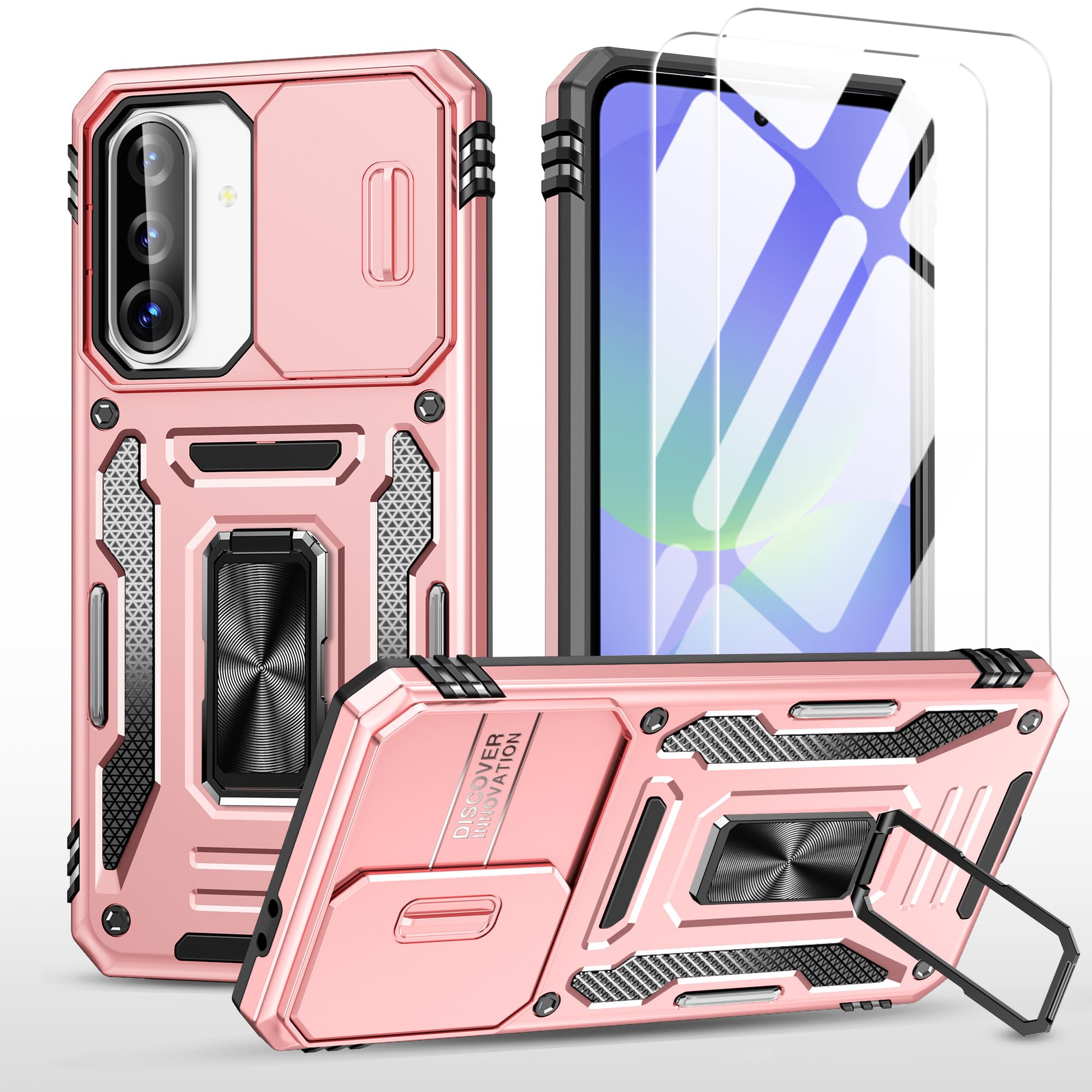 Case for Samsung Galaxy A56 5G,Samsung A36 5G Cases with Camera Cover & 2 Pcs Screen Protectors,[Military Grade20ft.] Shockproof/360° Magnetic
