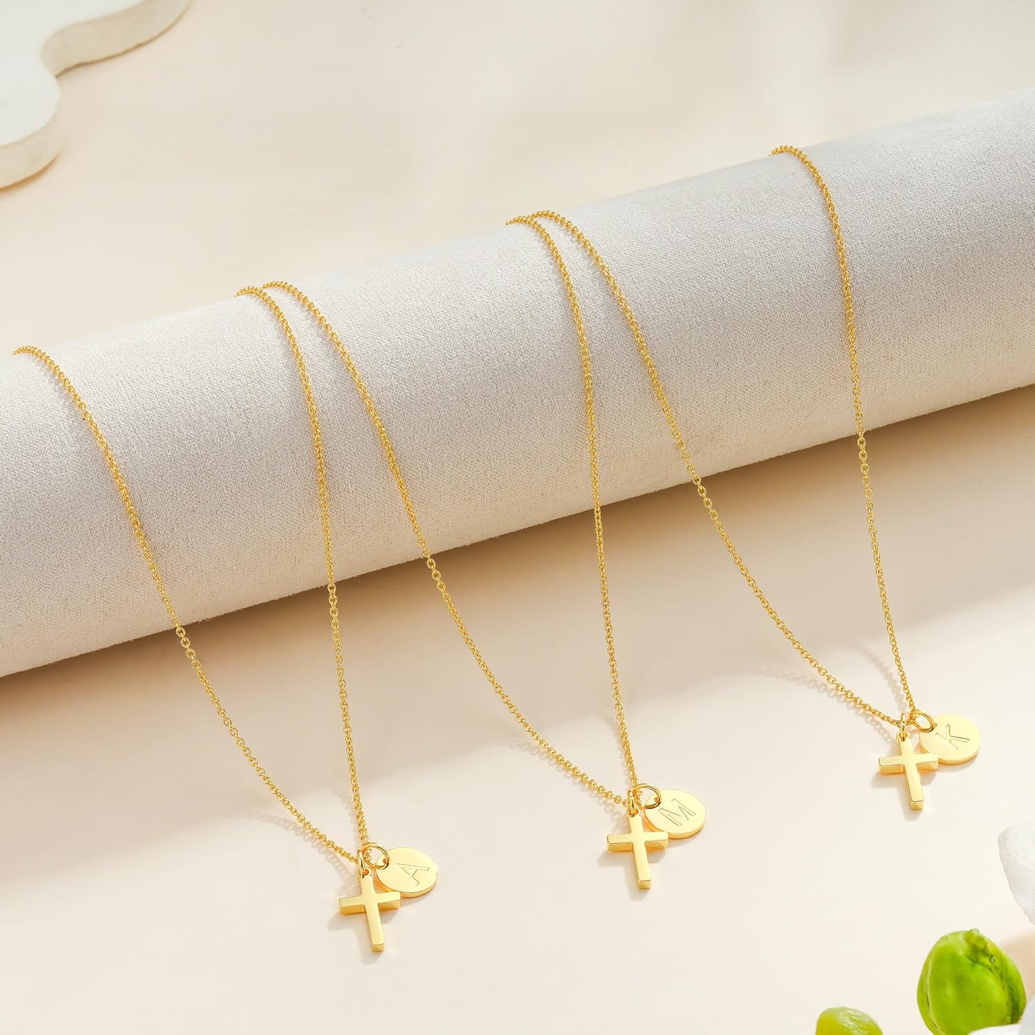 Cross Initial Necklace for Girls Kids Women - 14K Gold Plated Cross Disc Initial Letter Necklace Teen Girls Gifts Trendy Stuff Christian Birthday Gifts for 5 6 7 8 9 10 Years Old Kids Jewelry - Image 7
