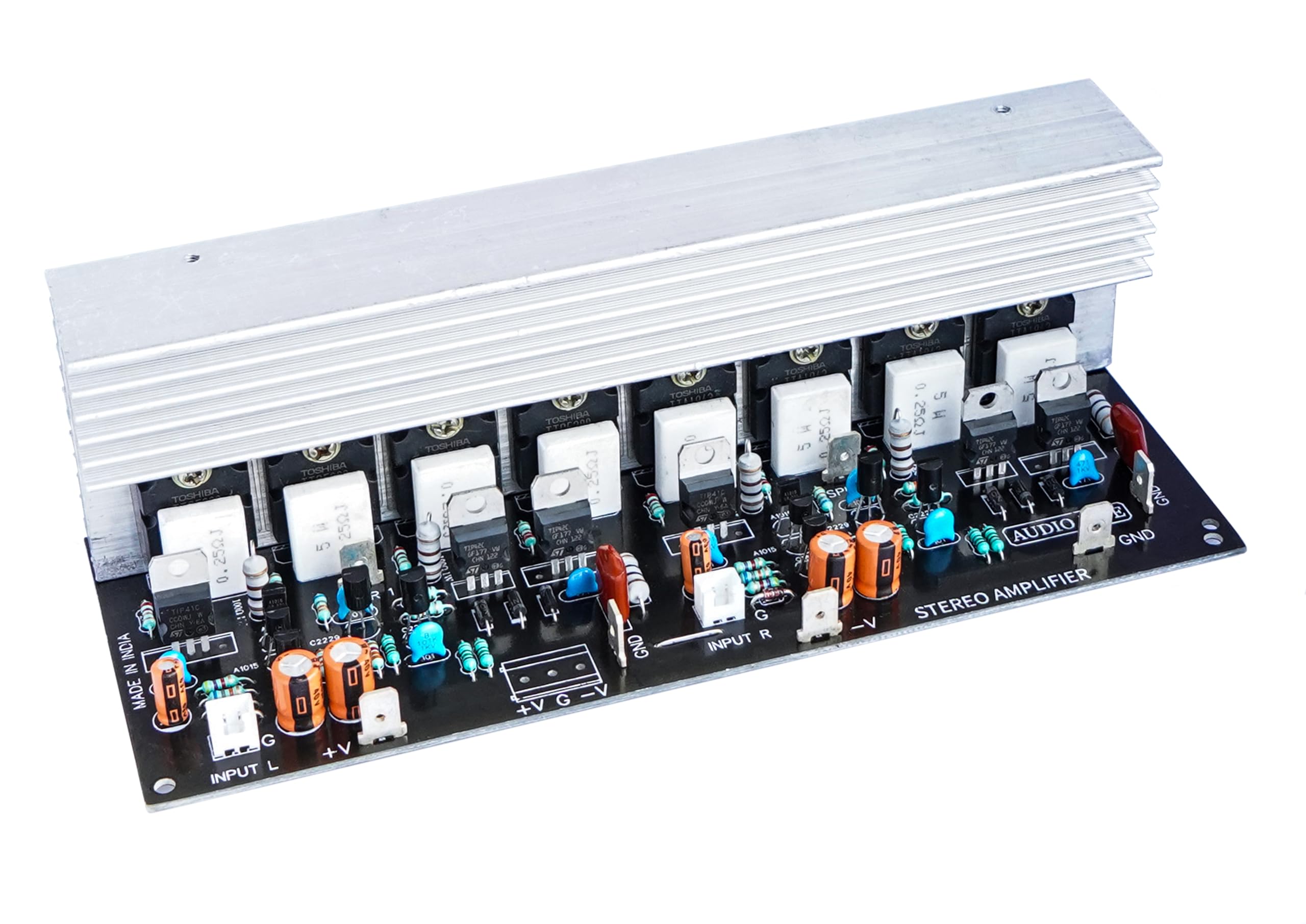 200+200 Watt RMS Stereo Amplifier Board with 2SC5200 + 2SA1943 (400W stereo) (Complete MQ-2)-image-28