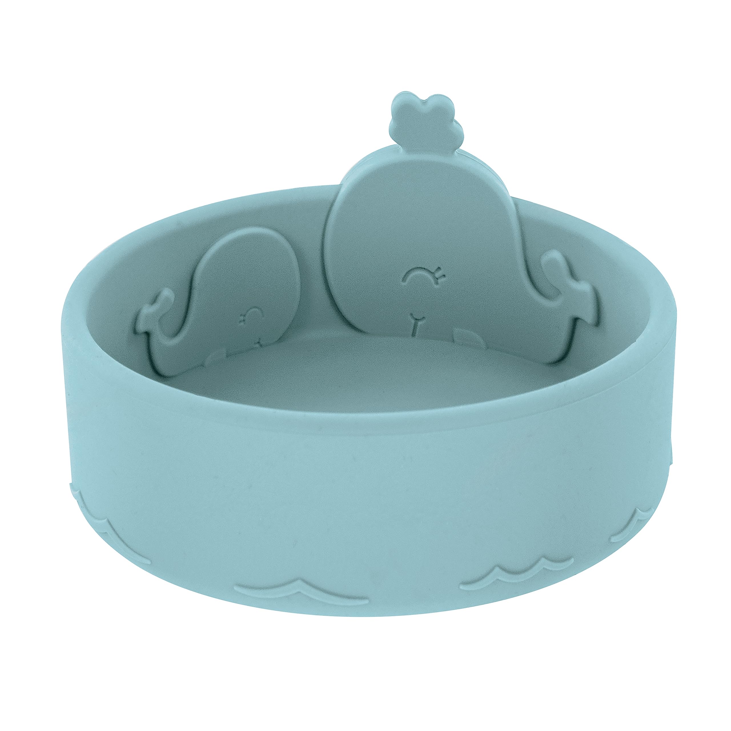 Nuby Animal Friend Silicone Round Toddler Bowl - 6+ Months - Blue Whale โ image 1