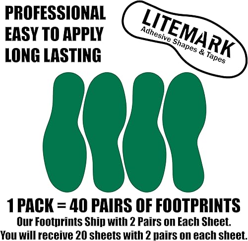 Vista 229 de LiteMark Calcomanías de vinilo duraderas con acabado brillante, tamaño mediano de 9 pulgadas, ideal para suelos, techos, paredes y la mayoría