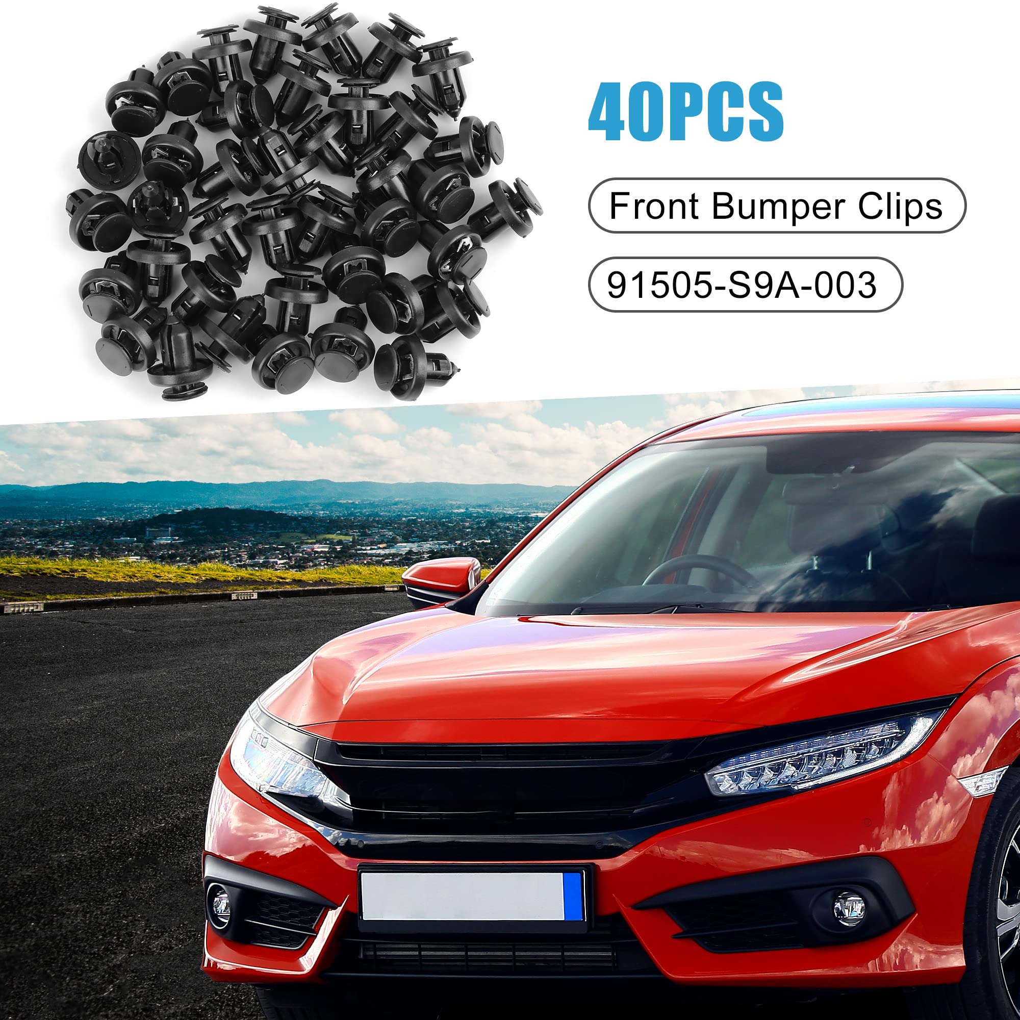 Amazon.com: A ABSOPRO 91505-S9A-003 Front Bumper Push Clips for