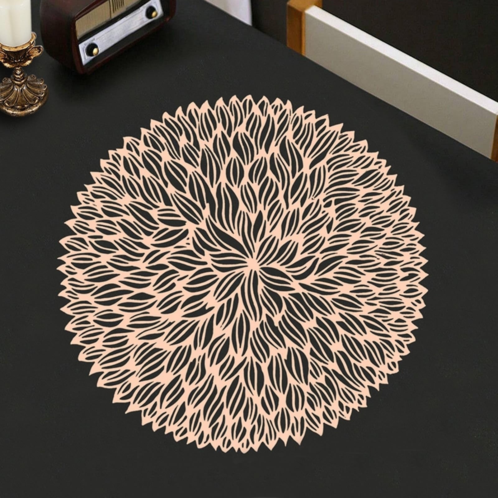 Set de table or rose pour repas de fête et décoration de table de cuisine chic - Lot de 6