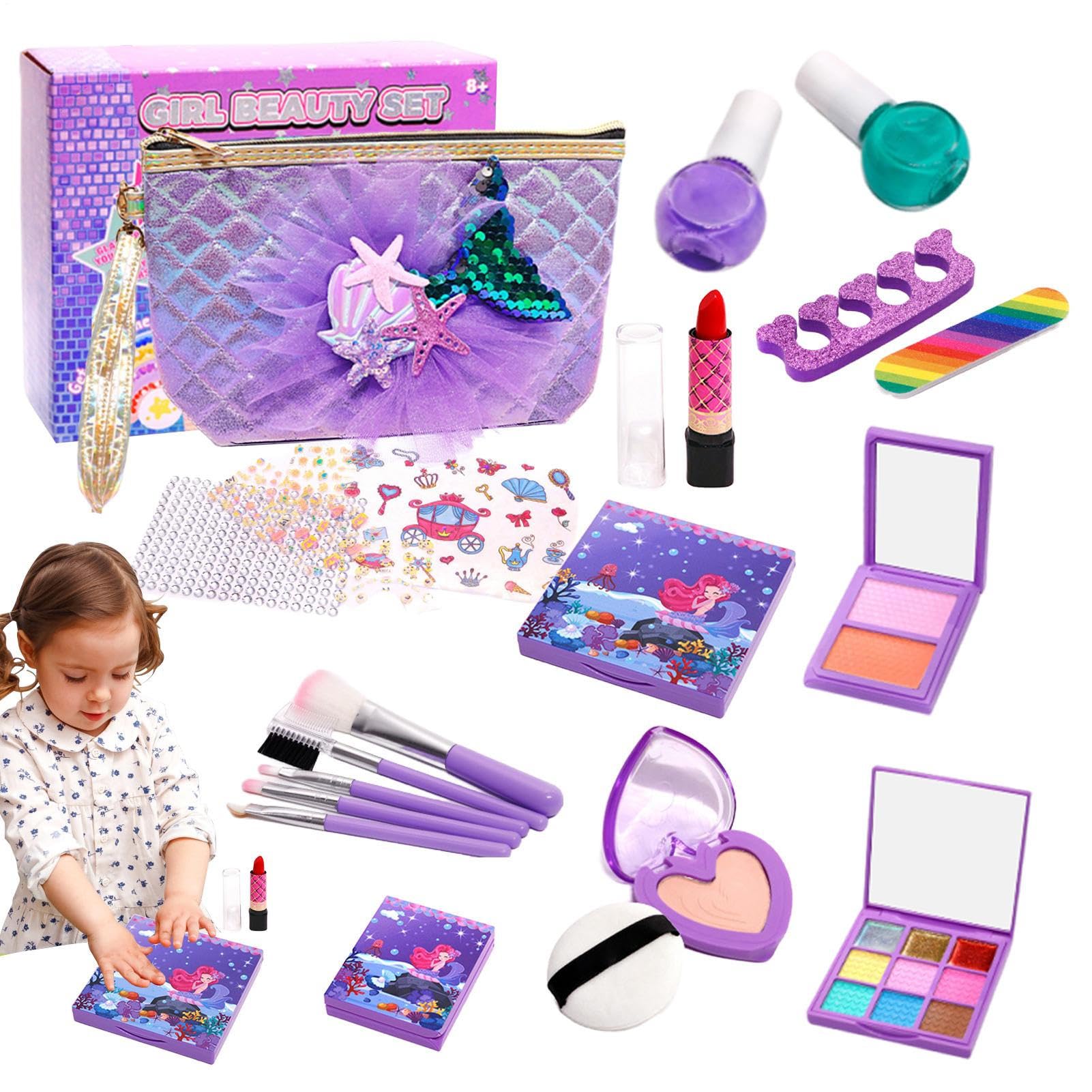Kit de Maquillaje para Niños Juego De Maquillaje Lavable para Niñas