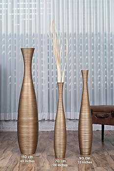 木製花瓶 Amazon.co.jp: Leewadee シルバー大型花瓶 - パンパスグラス用の