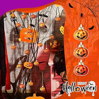 美品レア　ハロウィン ガラスオーナメント　36セット　ジョンデリアン好きにも Amazon.co.jp: 12個 ハロウィンガラスジャックOランタン 小さな