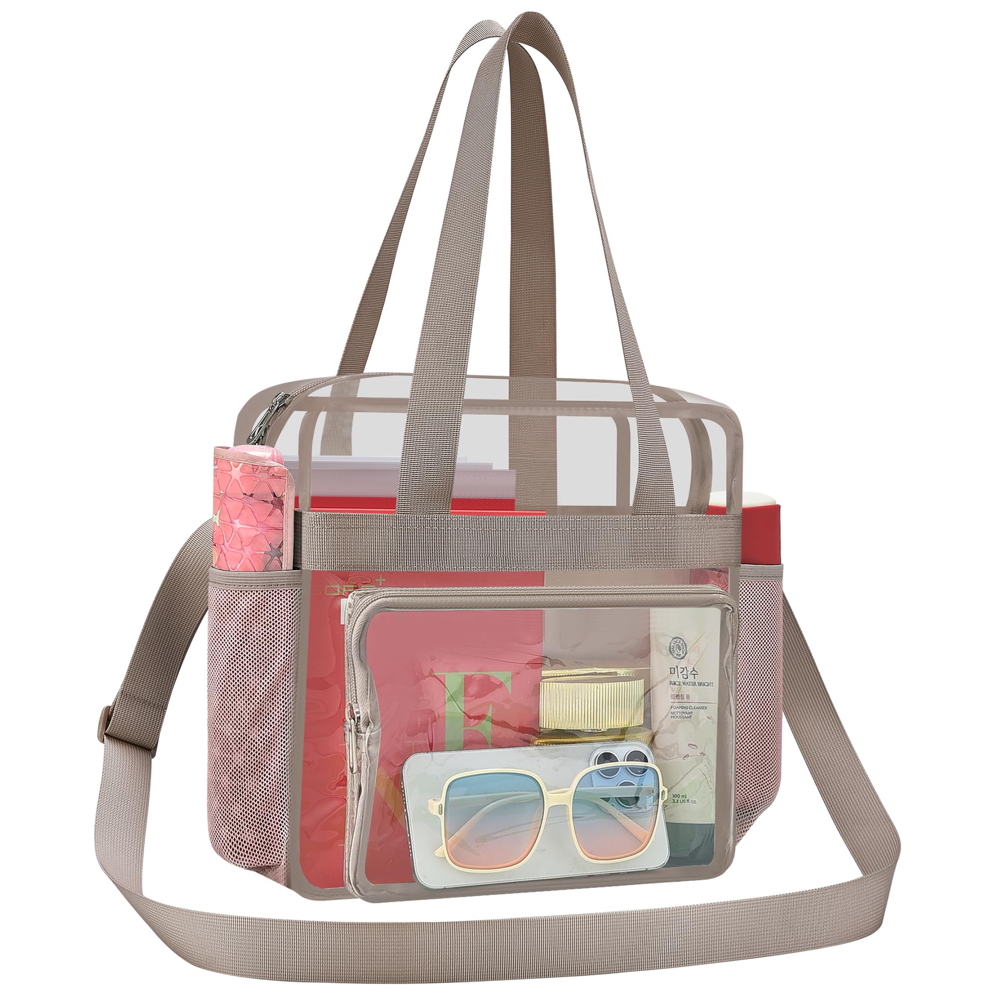 Busiuw Clear Bag for Stadium Events Stadium Approved Clear Tote Bag 12x12x6