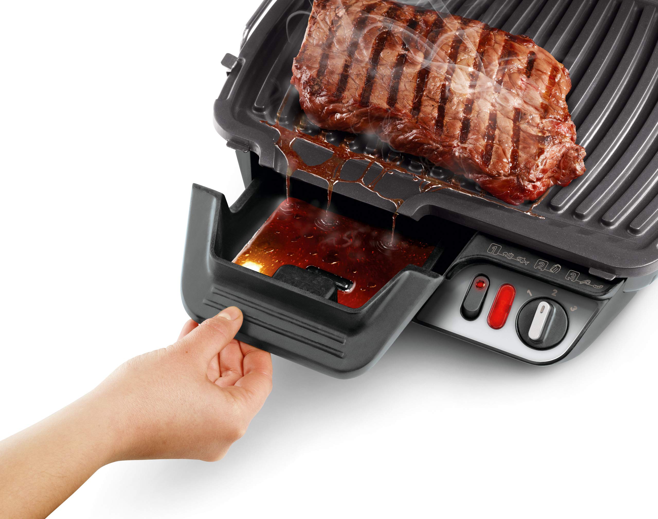 Tefal Comfort Parrilla de Contacto, 2000 W, 1 Liter, 51 Decibeles, Acero Inoxidable, Plateado