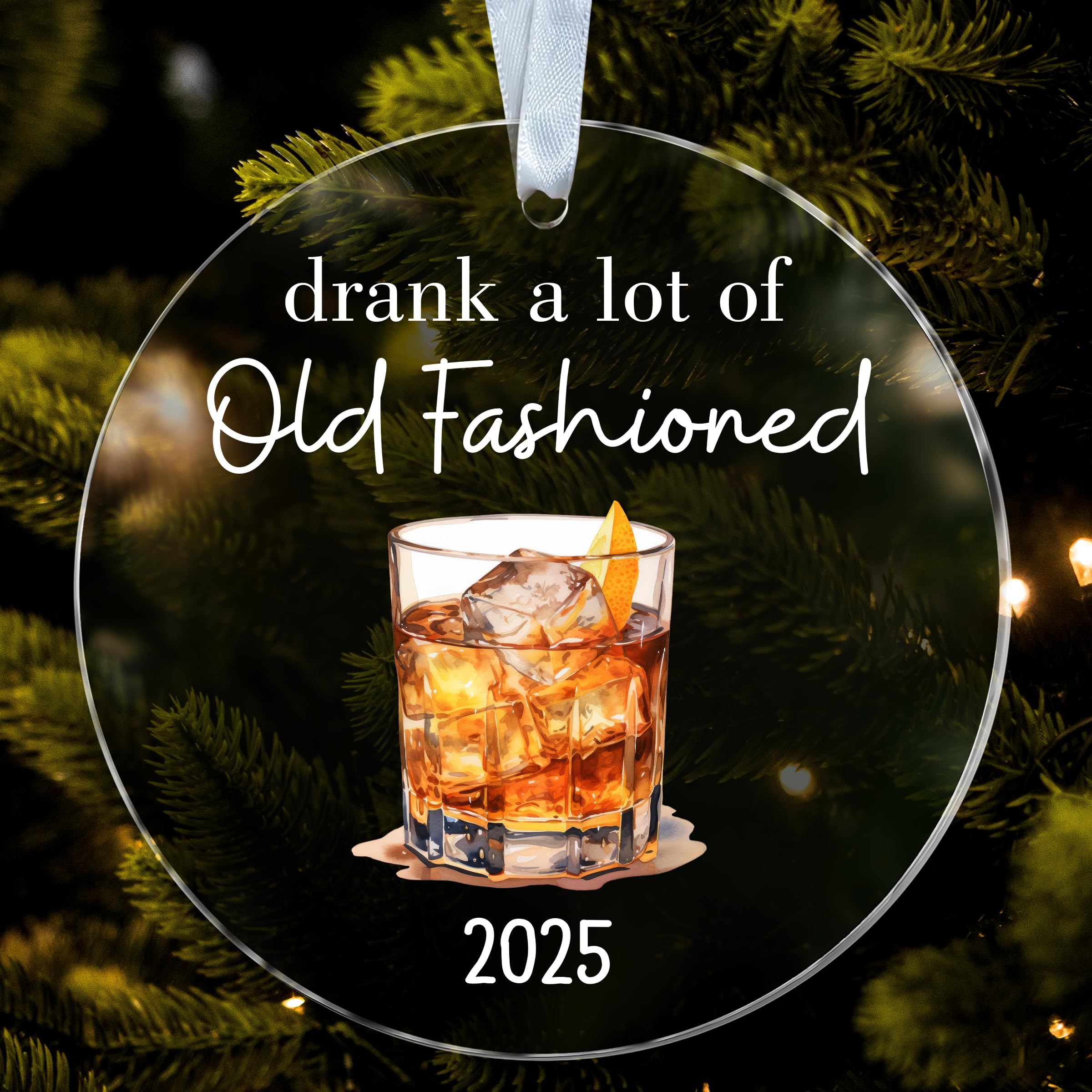 Cadeau de Noël rigolo amoureux à l'ancienne et déco arbre de Noël cocktail