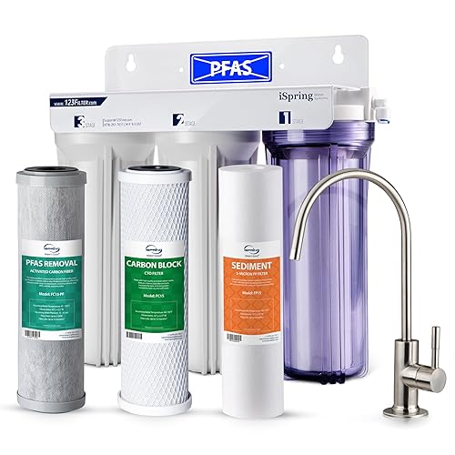 Vista 10 de iSpring F3 Juego de cartuchos de filtro de agua de reemplazo de prefiltro certificado NSF de 6 meses para sistemas estándar de ósmosis inversa RO