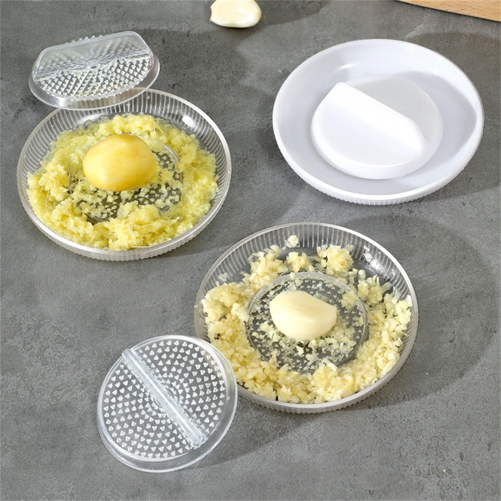 Montesy Miniature Manual Garlic Grater Vegetable Grinder Masher Efficient Small Food Processor for Nut Onions Grinding Tool