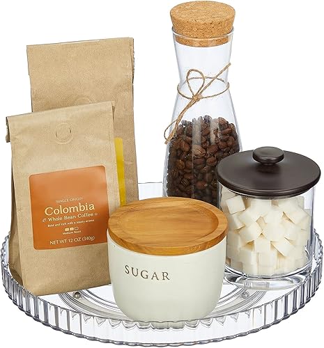 Miniatura 13 de mDesign Plataforma giratoria de plástico para organizar armarios de cocina y baño, armario u encimera, organizador giratorio para condimentos