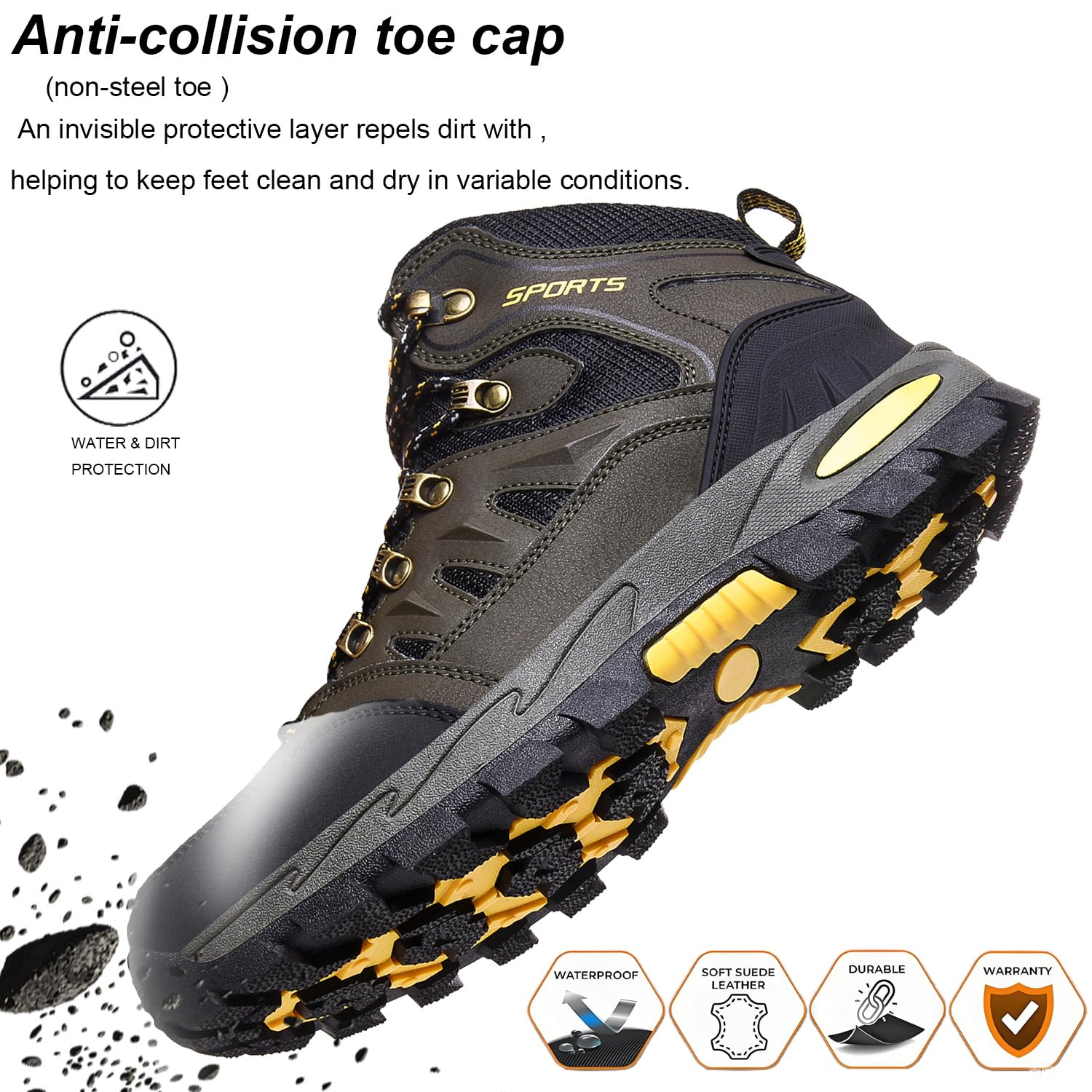 Wanderschuhe Herren Damen Leichte Outdoor Trekkingschuhe Knöchel Bergschuhe rutschfeste Schuhe Herren Sneaker Ultralight Sportschuhe für Camping, Kletterschuhe Trail