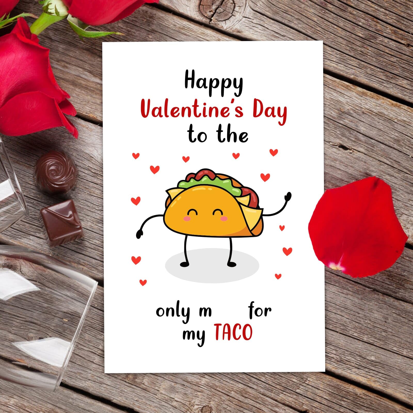 Freche Valentinstagskarte "To My Only Meat For My Taco" – Für Ehemann Oder Freund, 20x13,5 Cm