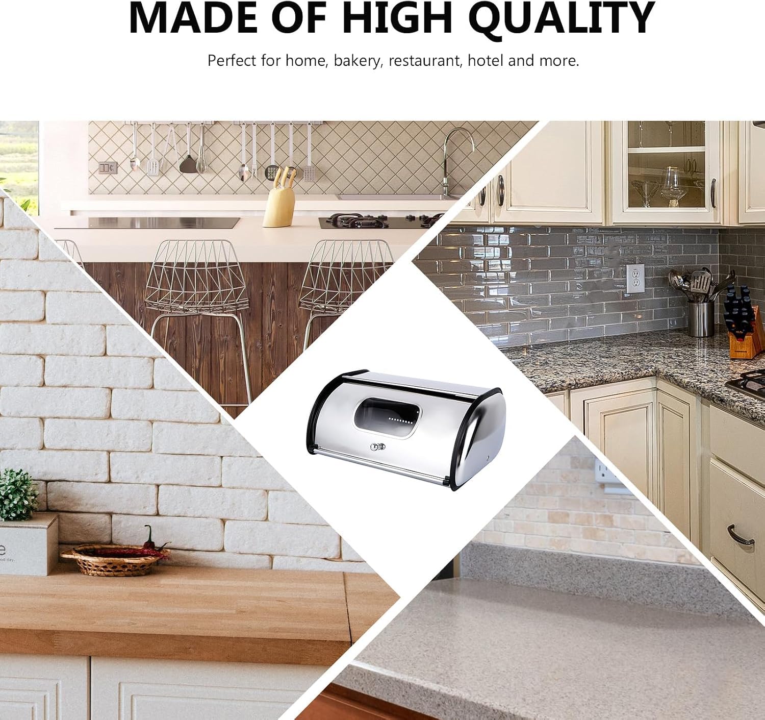 Elegante E Capiente Scatola per Il Pane in Acciaio Inox - Contenitore Ermetico E Resistente per Conservare Il Pane Fresco, Organizer da Cucina, Perfetto per Luso Domestico