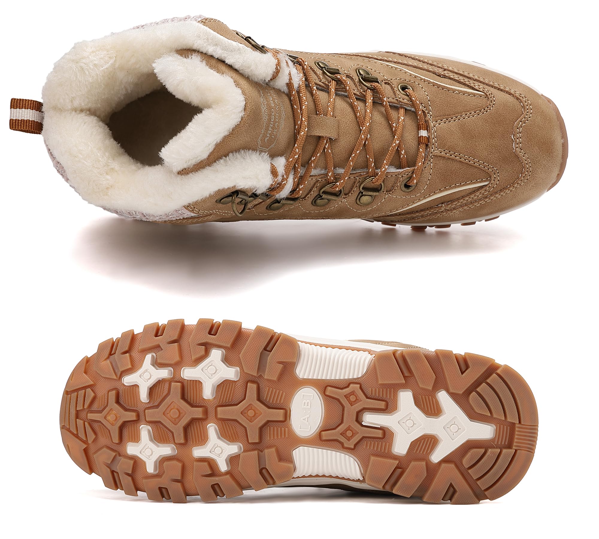ARRIGO BELLO Donna Stivali da Neve Invernali Scarpe Allineato Pelliccia Caloroso Caviglia Piatto Stivaletti Sportive Boots Escursionismo 36-41