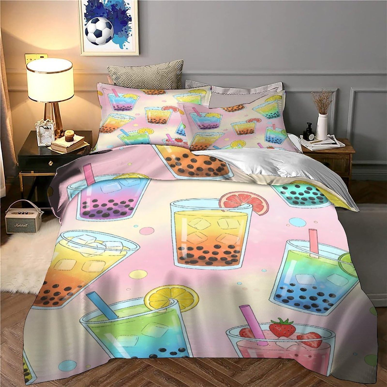 Bubble Tea Bettwäsche Set Teenager Zimmer