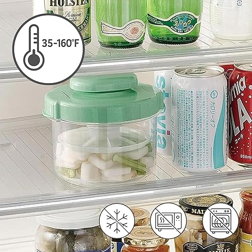 Miniatura 5 de Tsukemono - Contenedor redondo para hacer pepinillos instantáneos, fabricado en Japón, sin BPA (azul, 1.6 litros)