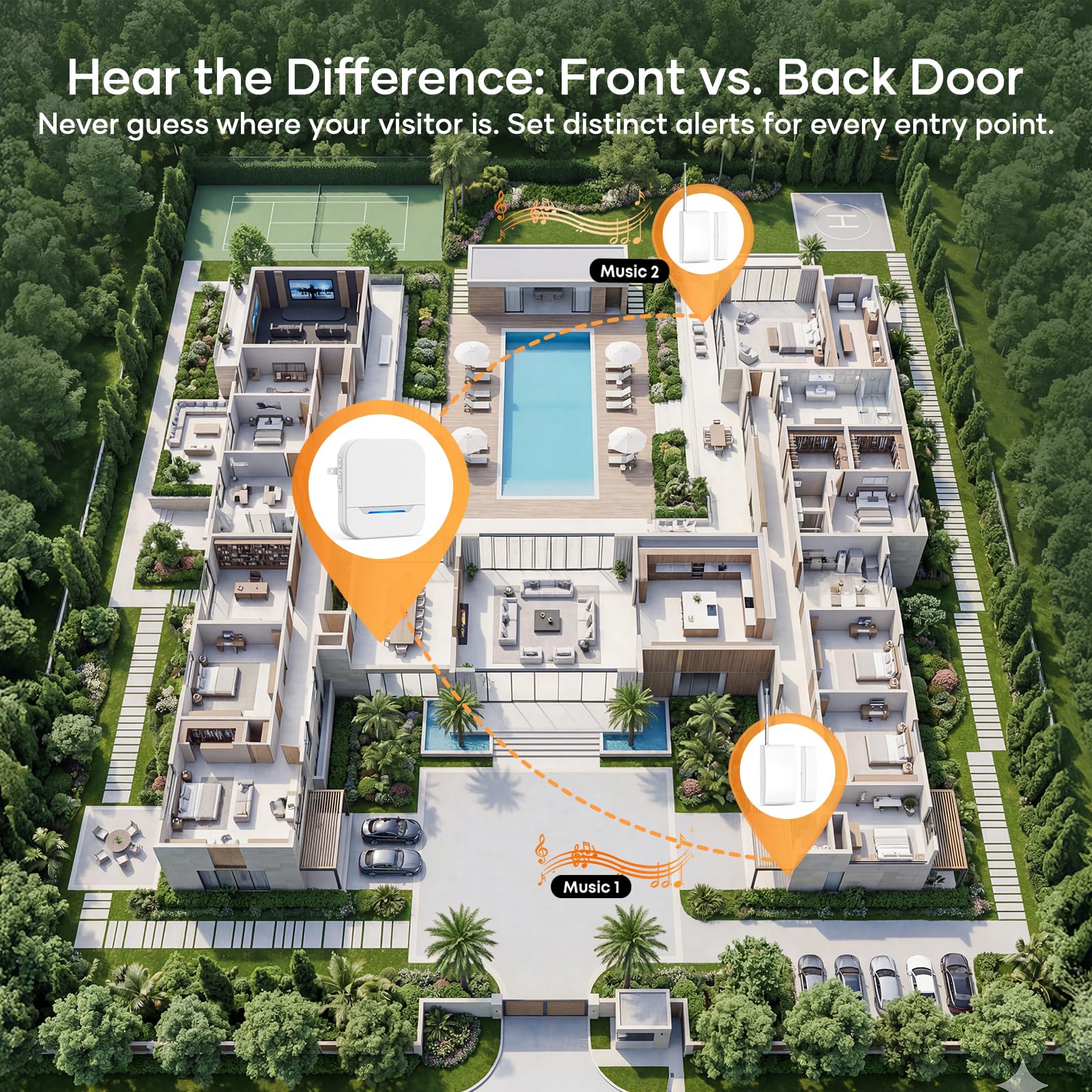 OUDAER 4000FT Wireless Door Chime - Home Security -7 OUDAER 4000FT Wireless Door Chime - Home Security -7