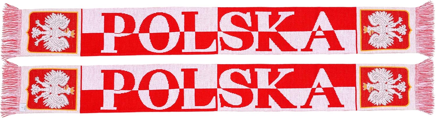 Polska Authentic Poland Soccer Knit Scarf, Made in Poland - Image 3