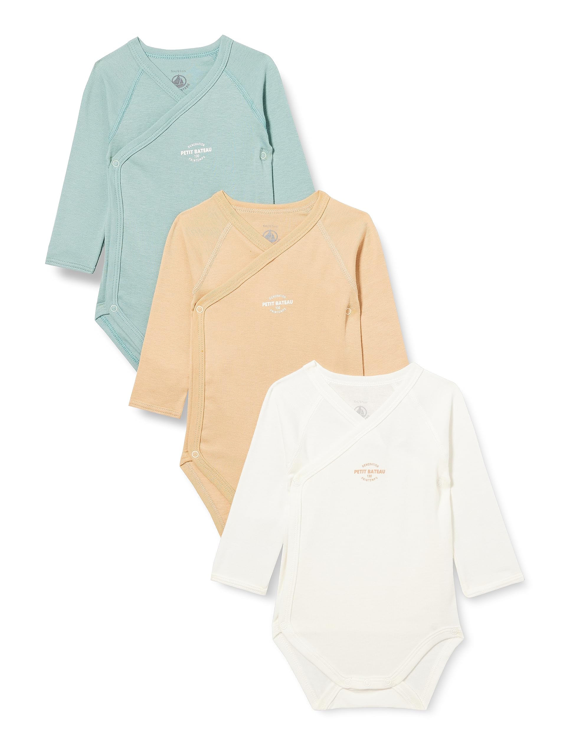 Petit Bateau Zestaw 3 Crossbones Długi Rękaw 130 Wiosna Bawełna, wariant 1, 12 miesięcy, Wariant 1, 12 miesięcy