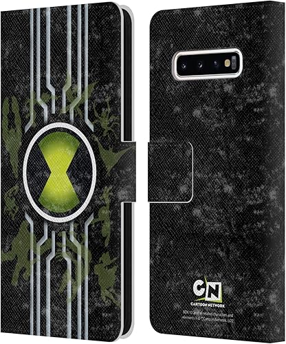 Head Case Designs Officially Licensed Ben 10 Alien Force Omnitrix Graphics Leather Book Wallet Case Cover Compatible with Samsung Galaxy S10+  S10