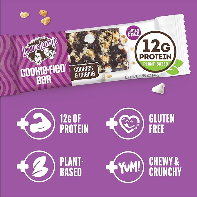 Barra Proteica Lenny & Larry's Cookie-fied Cookies & Creme 9x45g Vegana miniatura 3