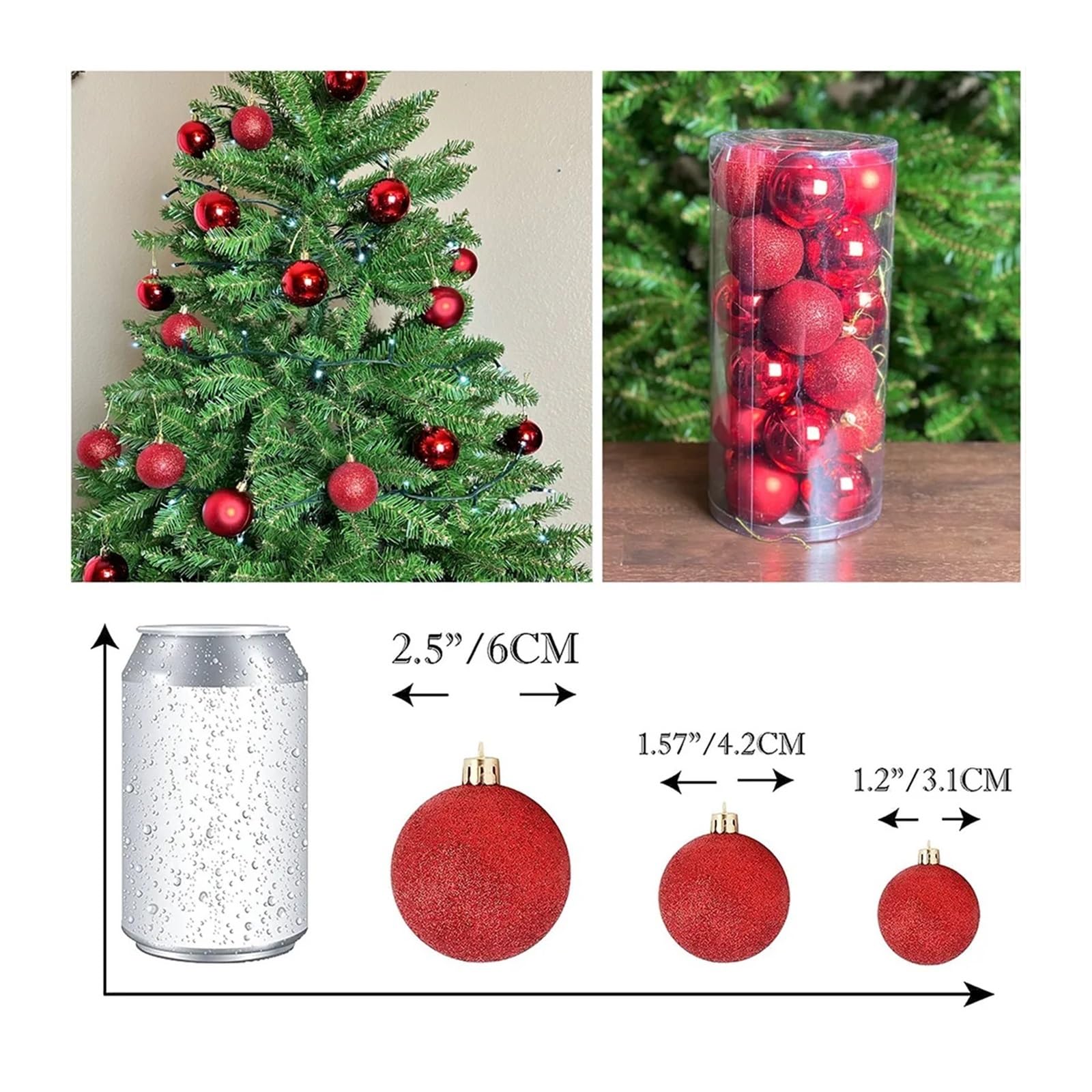 Amazon.co.jp: クリスマスボールオーナメント、クリスマスボール
