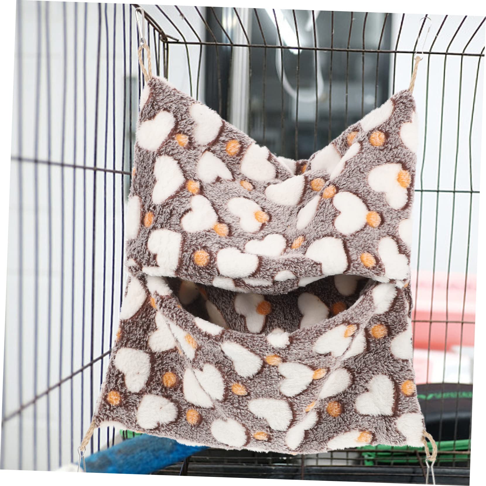 Beavorty 3stücke Doppel-Lagen Chinchilla Bett Für Kleintiere Wärmende Hängematte Für Hamster Und Meerschweinchen Weichem Material Installieren Für Tierhaltung Und Geschäfte