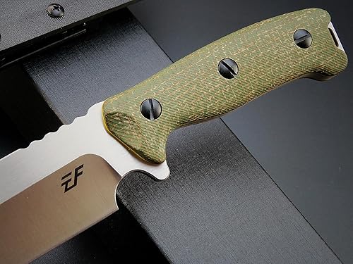 Miniatura 6 de Eafengrow EF143 Fixed Blade Knife 1.8" Width AUS-10 Stainless Steel Blade Micarta Handle Full Tang EDC Straight Knife for Field Adventure Camping