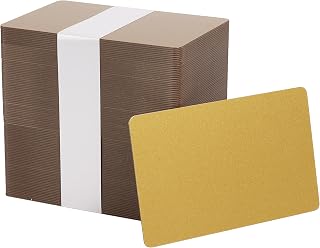 Pack of 100 Premium Yellow Gold CR80 PVC Cards | 30 mil by easyIDea
