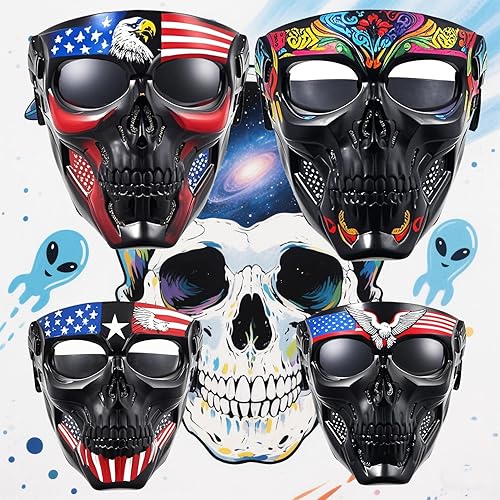 Miniatura 4 de Máscara de Airsoft de paintball, máscara táctica de cara completa adecuada para ATV, motocicleta, ciclismo, esquí, Halloween, juego CS, cosplay,