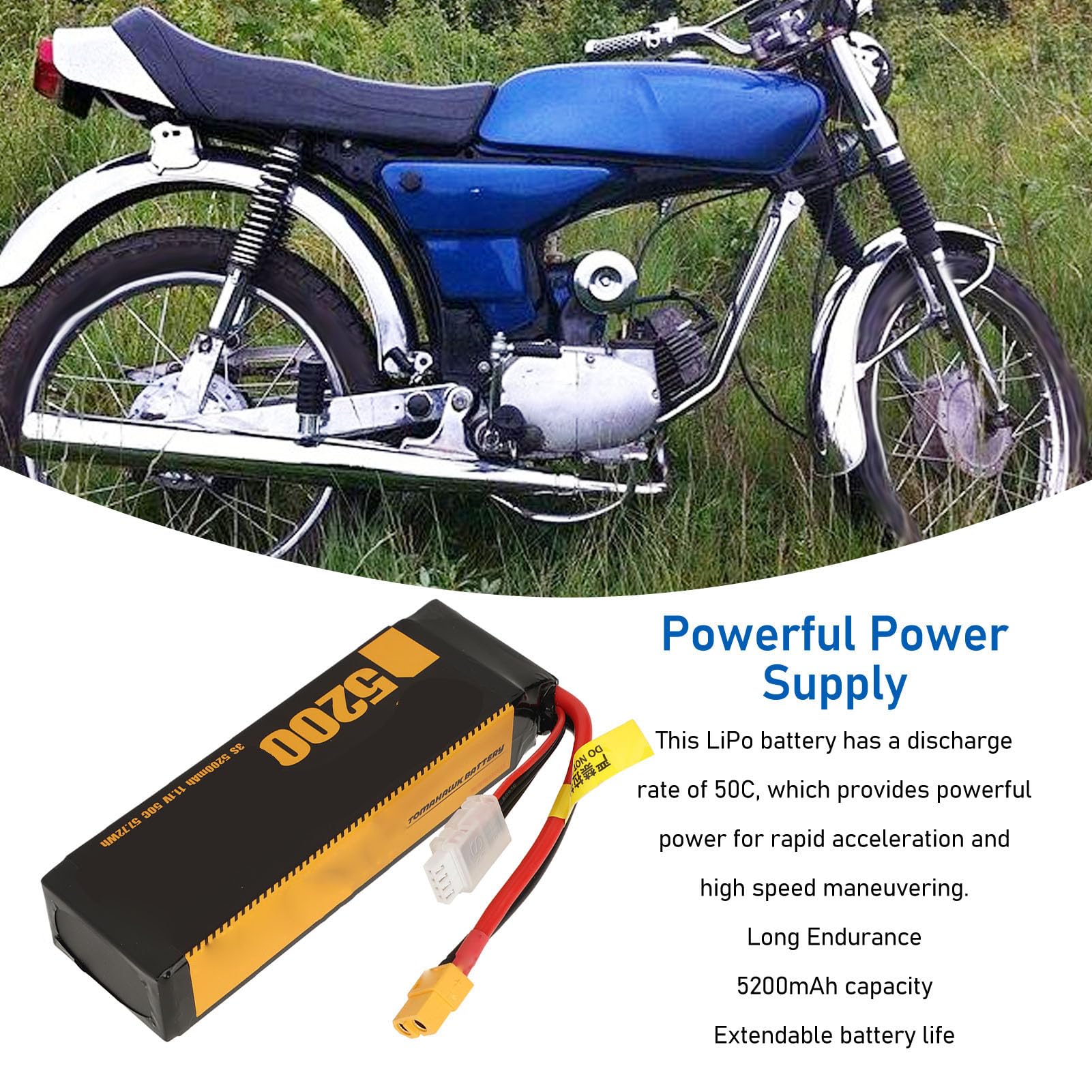 Bateria LiPo RC, 5200 MAh 11,1 V 50C 3S Bateria Samochodowa RC Potężna Moc Pilot Zdalnego Sterowania Bateria Litowa do RC Samolot Helikopter Samochód Ciężarówka Model łodzi (XT60)