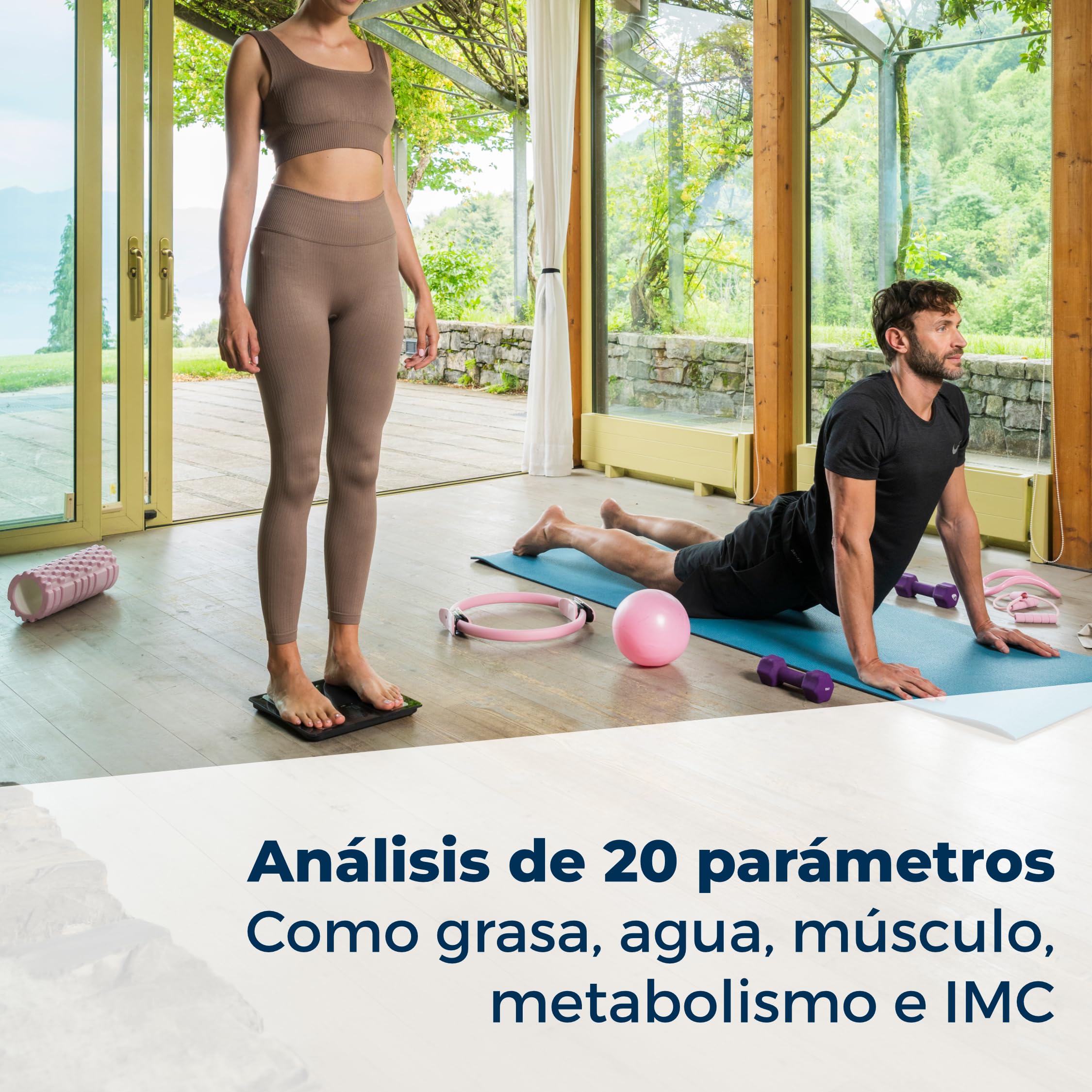 LAICA PS7132 Báscula Inteligente Bioimpedancia - 4 Electrodos, Negra