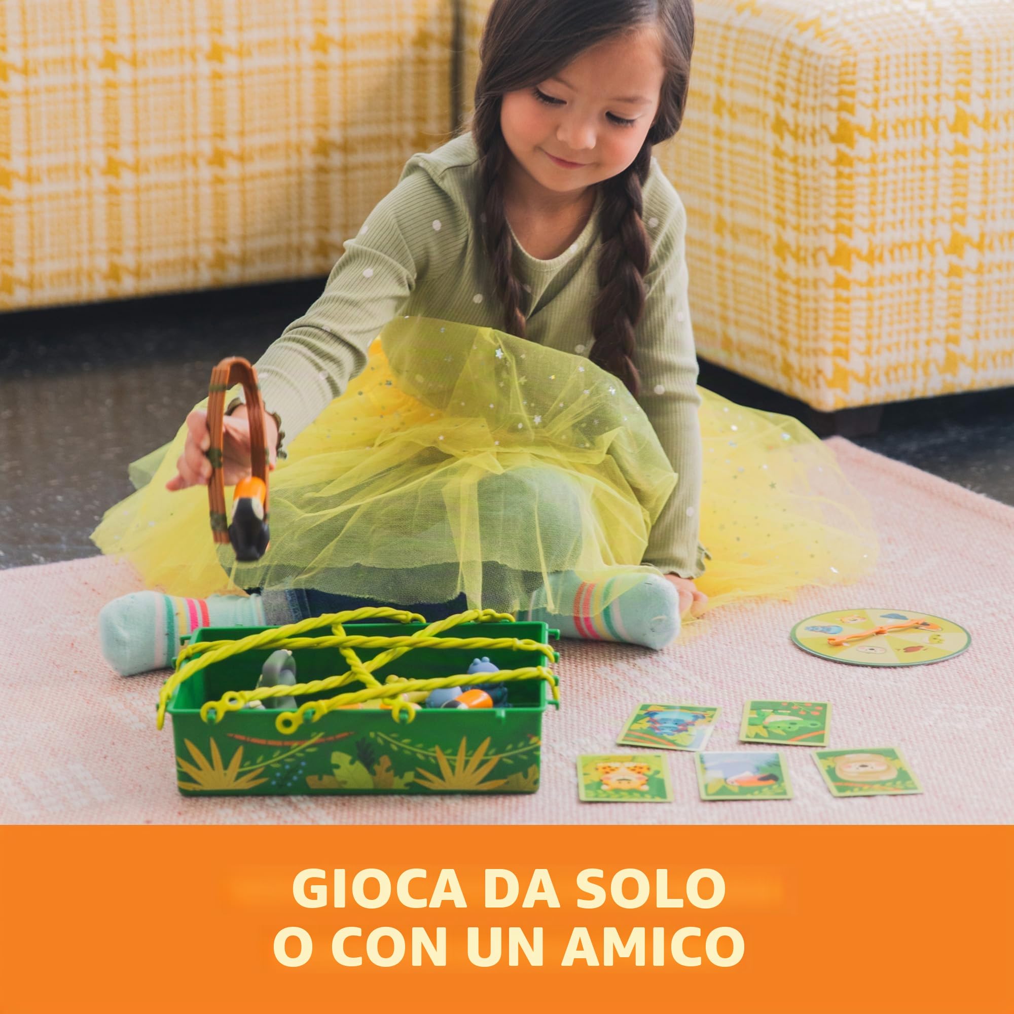 Learning Resources Gioco della Giungla Jungle Rescue The Wrangly Tangly, Giochi della Giungla per Lo Sviluppo delle abilità motorie Fini, per età 3+, per 1 o 2 Giocatori