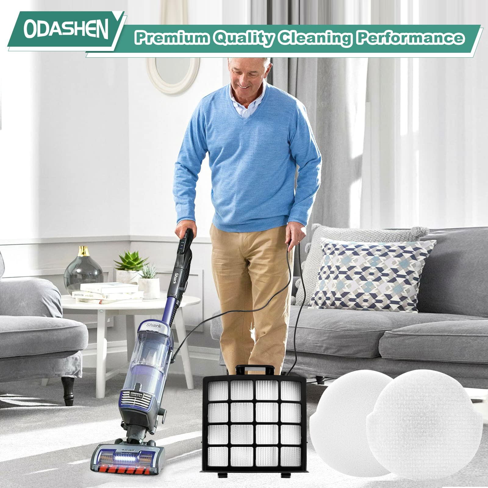 Odashen Replacement Filter For Shark NZ850UK NZ850UKT Upright