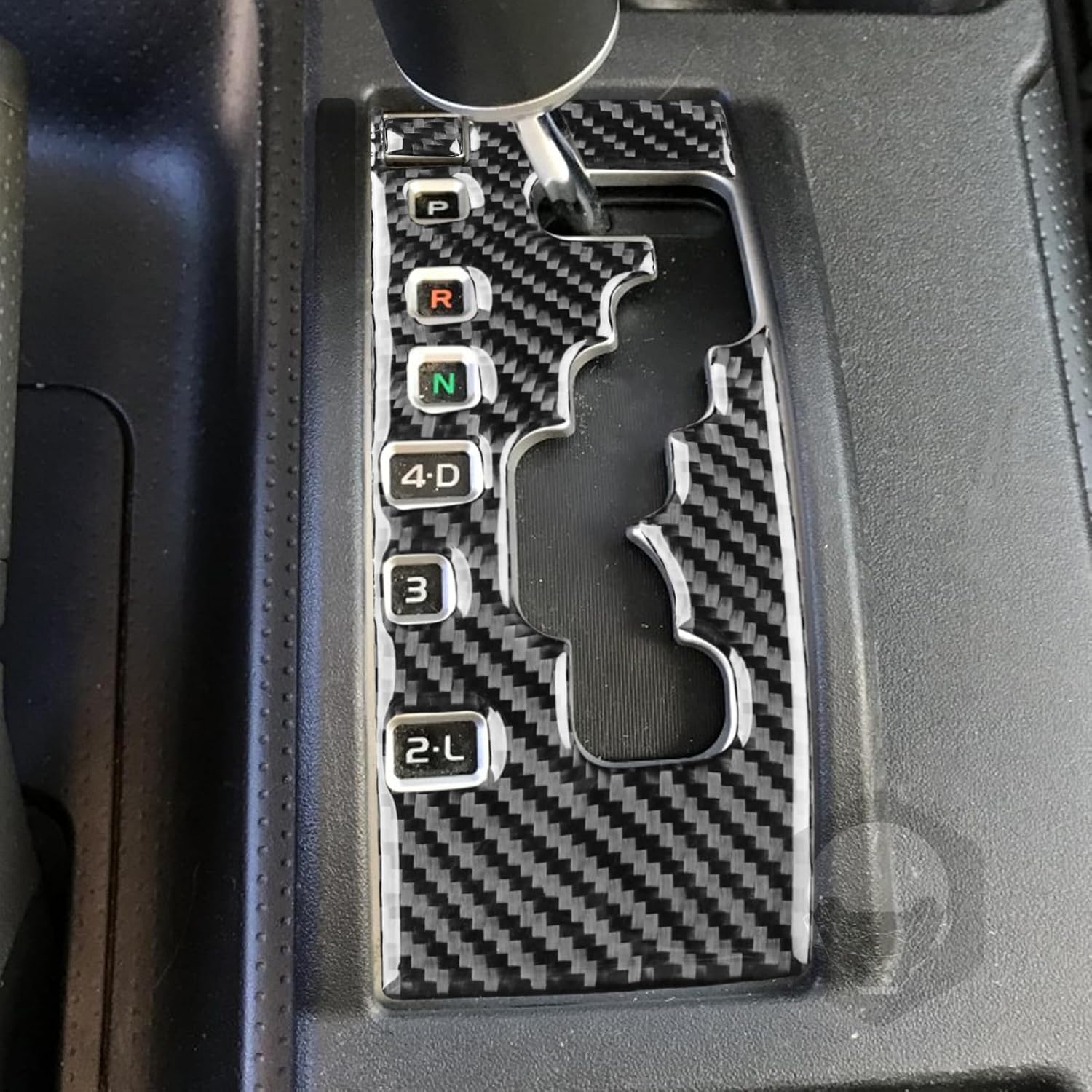 Auto Gear Shift Panel Cover Sticker Center Console Gear Box Control Decal Trim Compatible with Toyota FJ Cruiser 2007-2021 Real Premium Carbon Fiber Inteiror