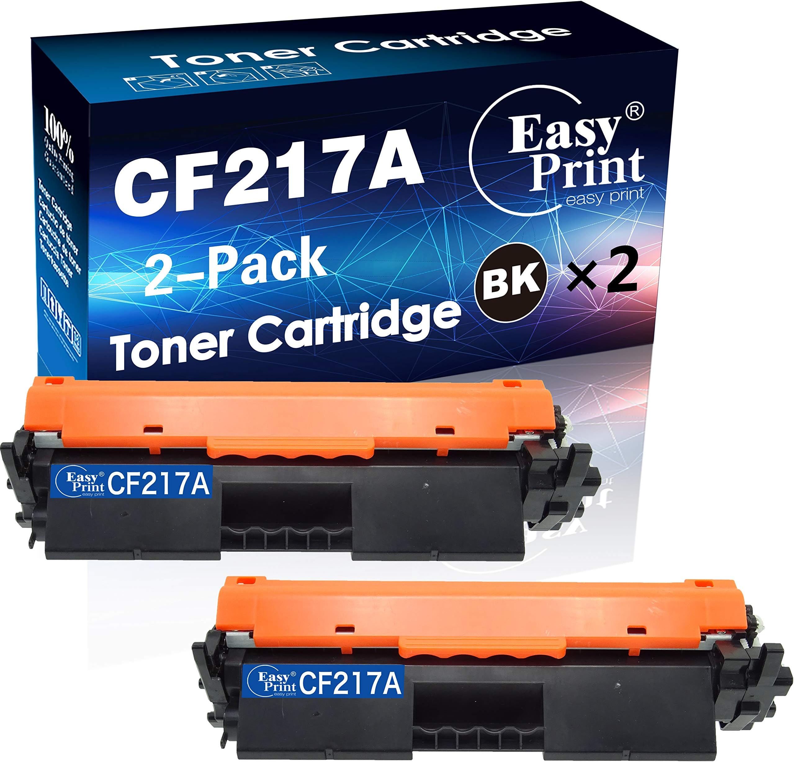EasyPrint Compatible 2-Pack 17A CF217A Toner Cartridge for HP Laserjet Pro M102w M102a MFP M130a M130nw M130fn M130fw Printer (Black),