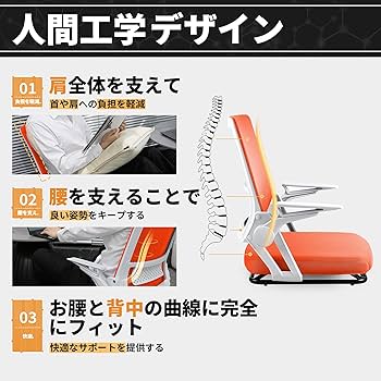 Amazon｜Dowinx 座椅子 腰が痛くならない メッシュ コンパクト