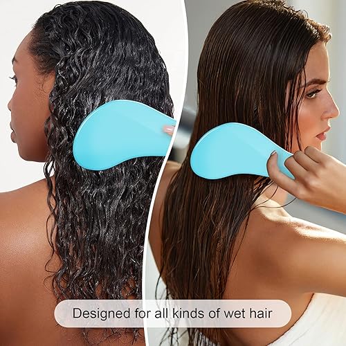 Miniatura 5 de Cepillo de pelo, 4 piezas de cepillos de pelo para mujeres y hombres, cepillo para cabello rizado bebé hombre mini cepillo de pelo azul