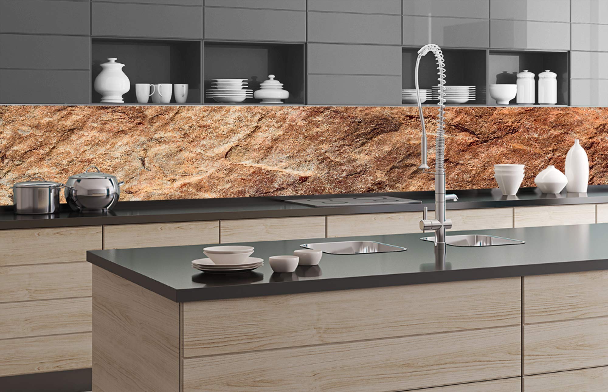 DIMEX LINE folia samoprzylepna MARMOR | folia samoprzylepna - folia dekoracyjna - ochrona przed pryskaniem do kuchni | jakość premium - Made in EU | 350 cm x 60 cm