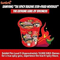 Vista 4 de Buldak Ramen Fideos de 3 sabores de fideos variados 2 unidades picantes, carbonara, queso Total 3 unidades (1 paquete cada uno) Fideos ramen