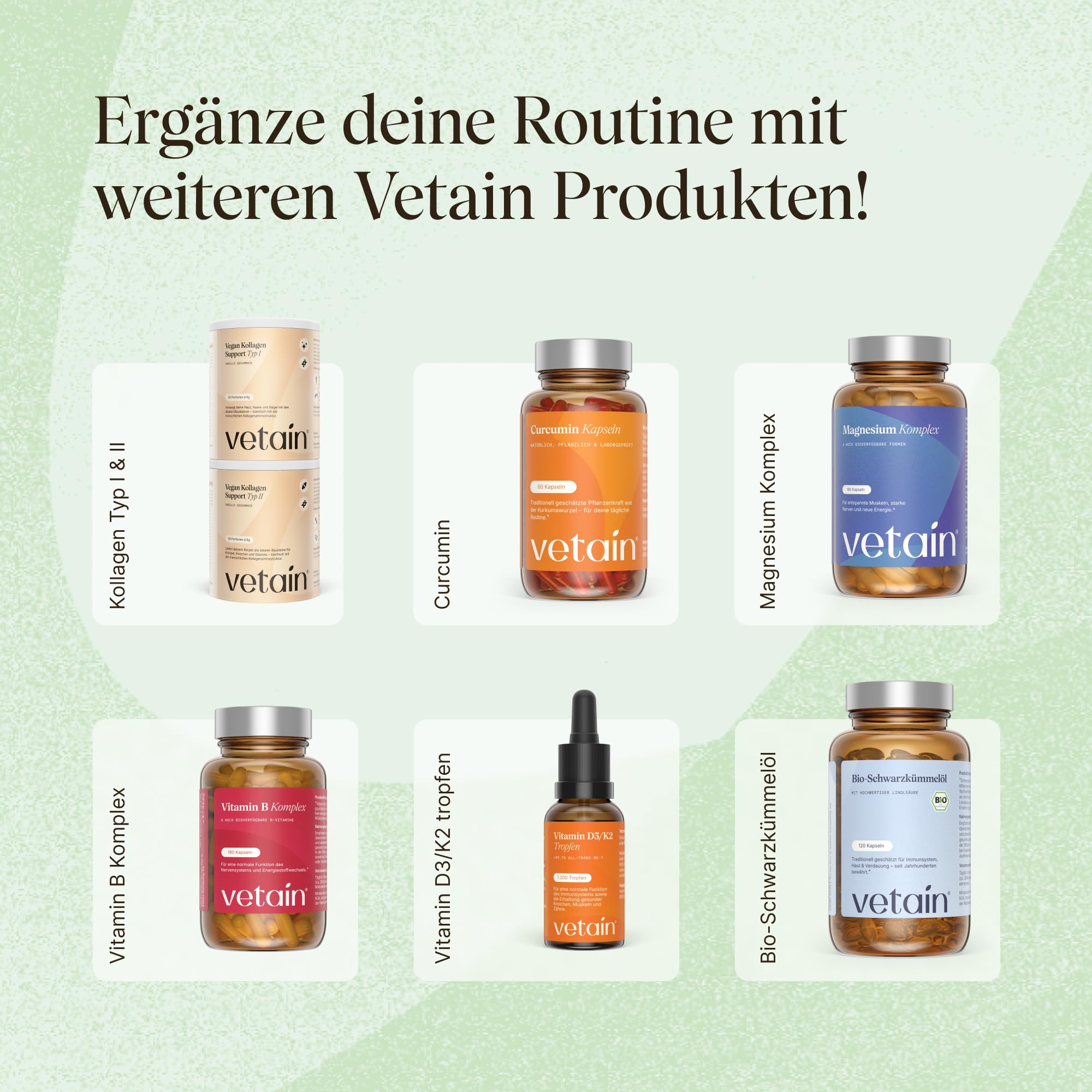 VETAIN Omega 3 Vegan - 963 mg Algenöl pro Tagesdosis: 300 mg DHA + 150 mg EPA - Hochdosiert, ohne Carrageen & künstliche Zusätze - Geschmacksneutral - produziert in Deutschland - 180 Kapseln