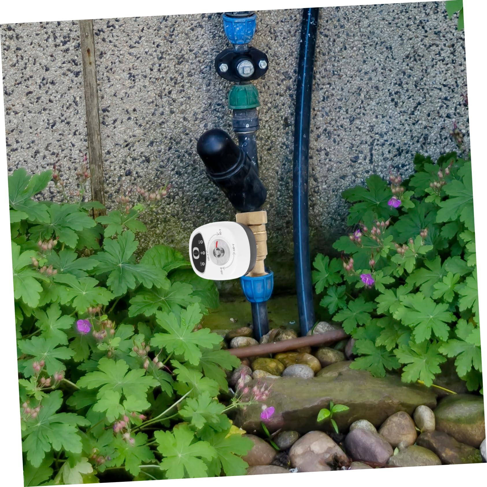 Válvula de Agua Inteligente Wifi Dn25 Color Blanco PC Abs | Control Remoto Inalámbrico, Instalación Sencilla, Temporizador y Alarma para Riego Doméstico